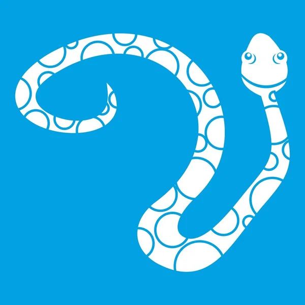 Icône serpent tacheté blanc — Image vectorielle
