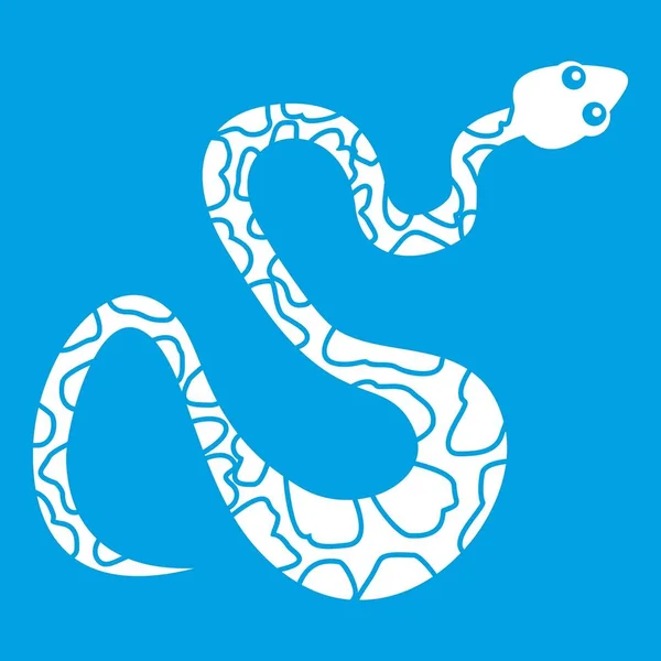 Icono de serpiente manchado blanco — Vector de stock