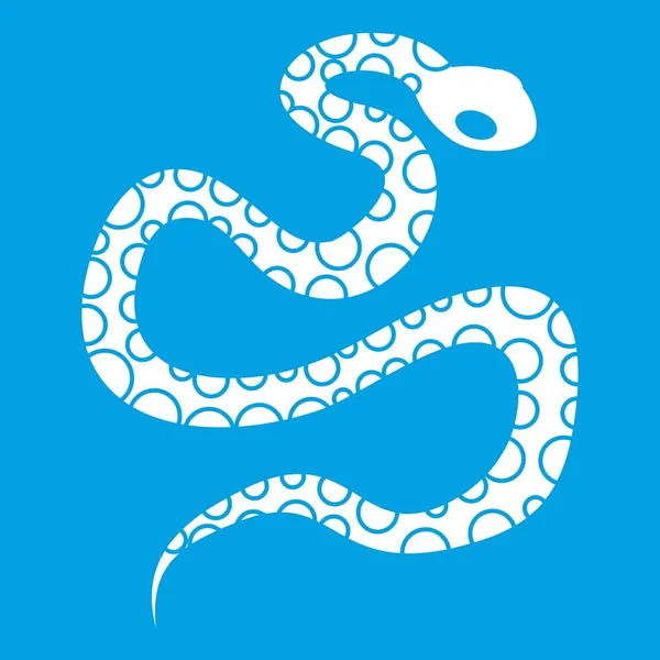 Python serpiente icono blanco — Vector de stock
