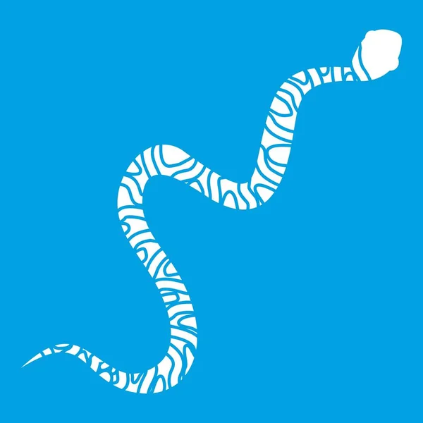 Белое извивающееся изображение змеи — стоковый вектор