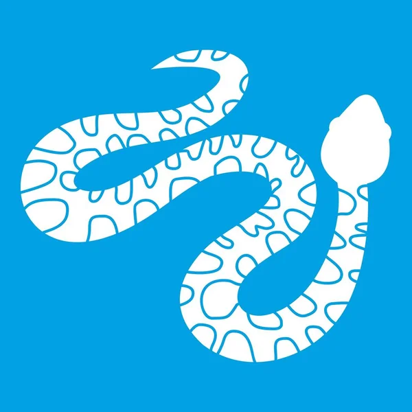 Icono de serpiente manchado blanco — Vector de stock