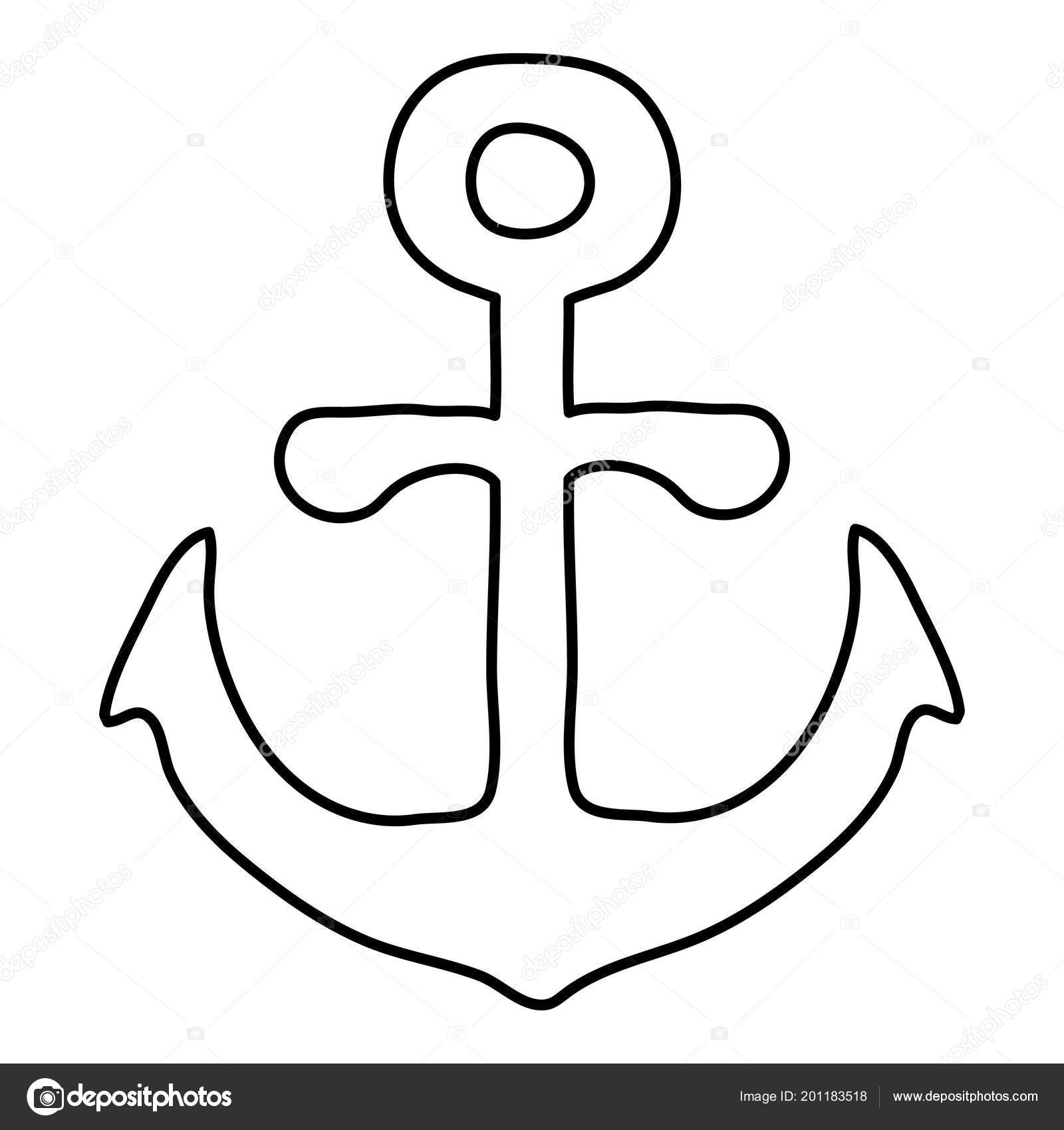 Anchor icon outline Stock Vector by ©ylivdesign 201183518