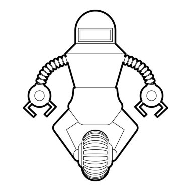 Robot muhafız simgesi anahat