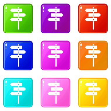 9 yönünde işaretler ayarla