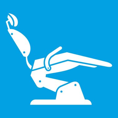 Dişçi koltuğu simgesi beyaz