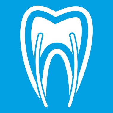 Kesit simgesi beyaz diş