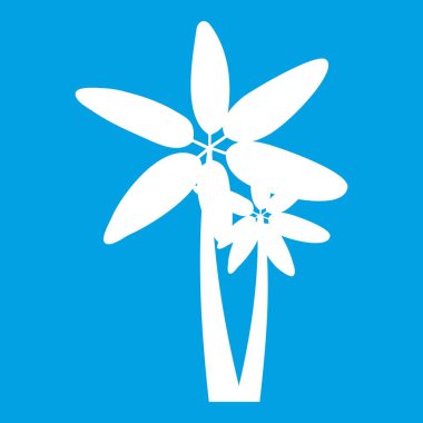 İki palmiye ağaçları simgesi beyaz