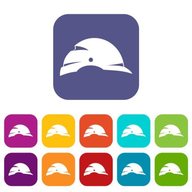 İnşaat kask Icons set