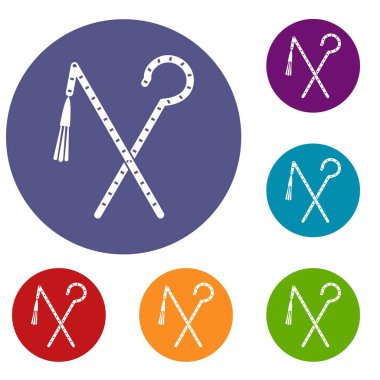 Çubuk ve Firavun Icons set kırbaç