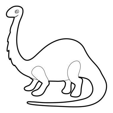 Apatosaurus dinozor simgesi anahat