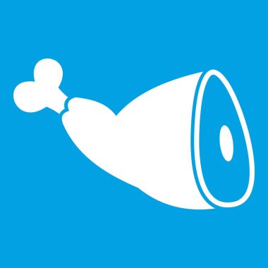 Domuz knuckle simgesi beyaz kızartma