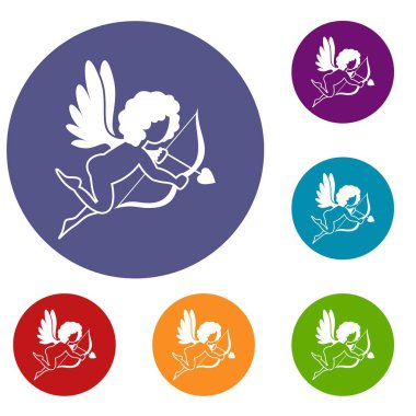 Aşk tanrısı Icons set seviyorum