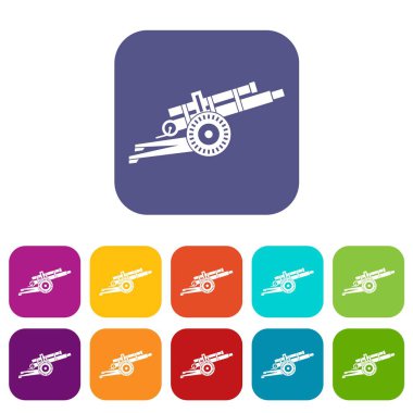 Topçu silahı Icons set