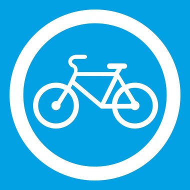 Bisikletle seyahat yasak trafik işareti simgesi olduğunu