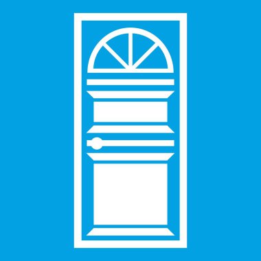 Bir kemerli cam kutsal kişilerin resmi beyaz kapı