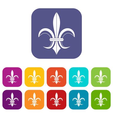 Lily hanedan amblemi Icons set