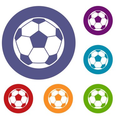 Futbol futbol topu Icons set