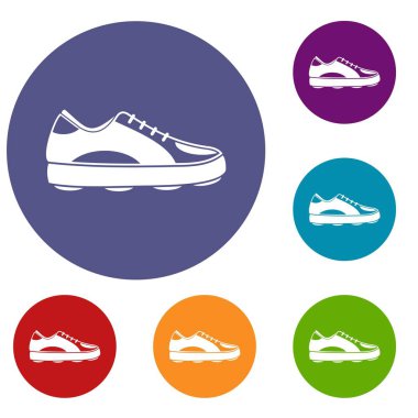 Golf Ayakkabı Icons set