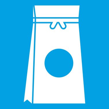 Bir kağıt torba simgesi beyaz çay Paketli