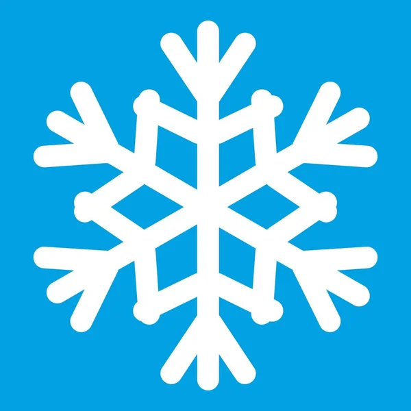 Sneeuwvlok pictogram wit — Stockvector