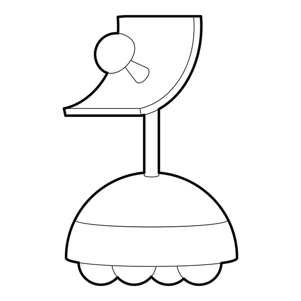 Antenne robot icône contour — Image vectorielle