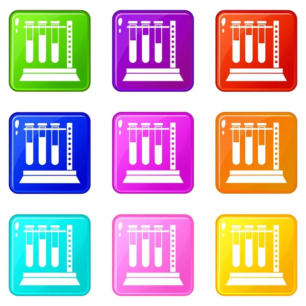 9 tıbbi test tüpleri tutucu ayarla