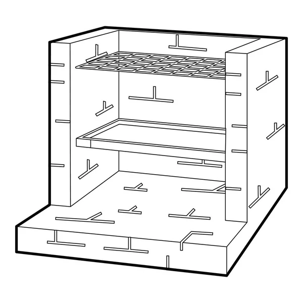 Steingrill-Symbolumriss — Stockvektor