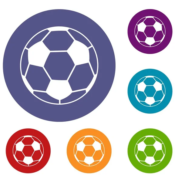 Conjunto de ícones de bola de futebol — Vetor de Stock