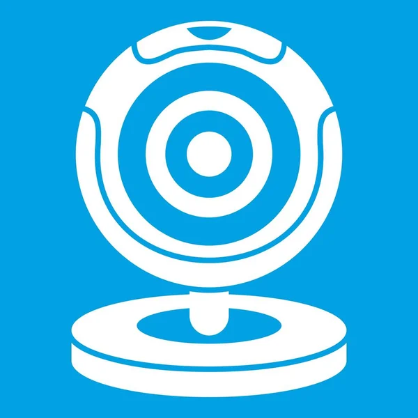 Webcam icon white — Stock Vector