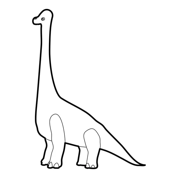 Diplodocus ikonu osnova — Stockový vektor