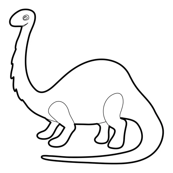 Esquema del icono del dinosaurio Apatosaurus — Vector de stock
