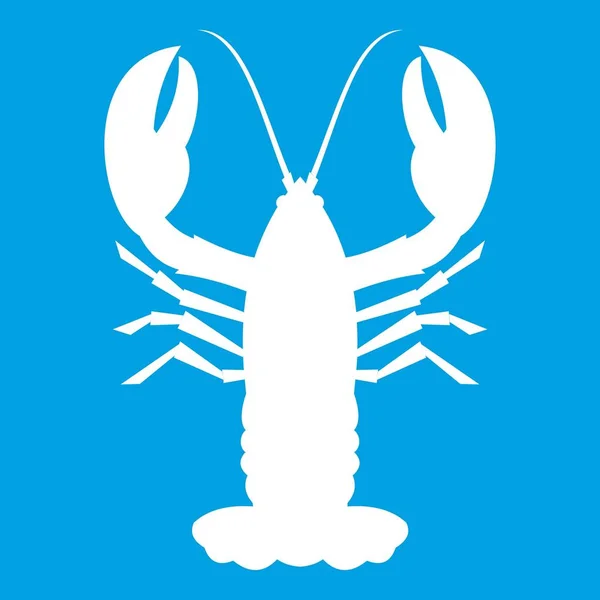 Ícone de lagostim branco — Vetor de Stock
