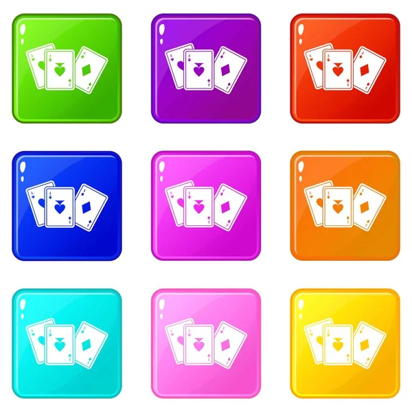 Playing cards set 9 — Stock Vector
