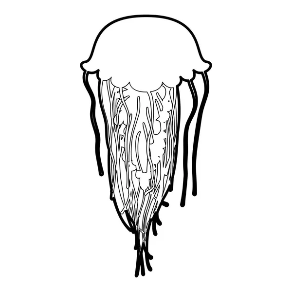 Contorno icona meduse — Vettoriale Stock