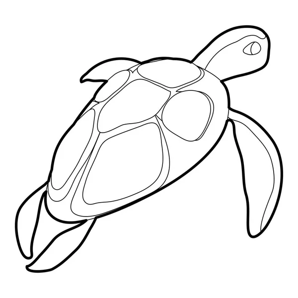 Esboço do ícone da tartaruga — Vetor de Stock