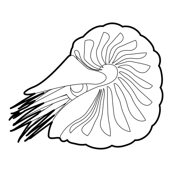 Контур иконки моллюска — стоковый вектор