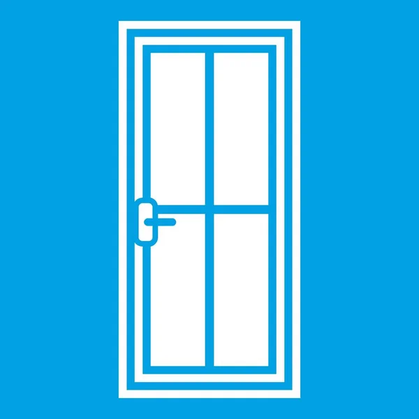 白いガラスのドアのアイコン — ストックベクタ