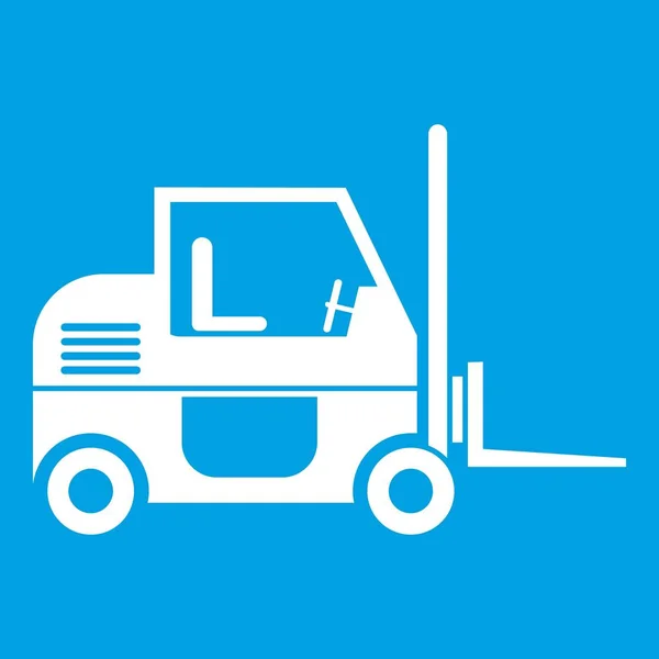 Forklift icon white — Stock Vector