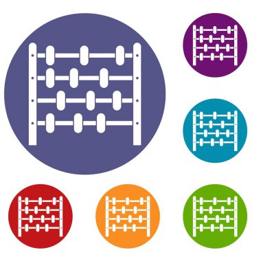 Çocuk abaküs Icons set