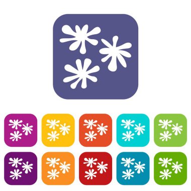 Paintball blob Icons set