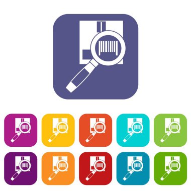 Büyüteç'i ve disket Icons set