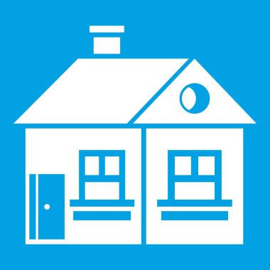 Büyük tek katlı ev simgesi beyaz