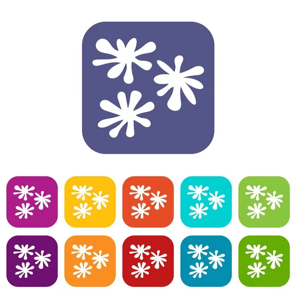 Paintball blob Icons set