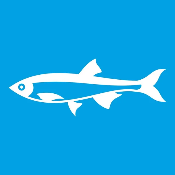 Sill fisk ikonen vit — Stock vektor