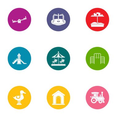 Olgunlaşmamış Icons set, düz stil