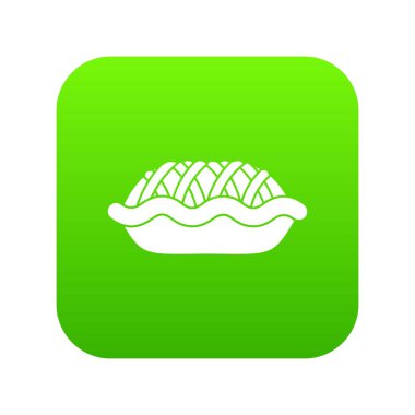 Pasta simgesi dijital yeşil