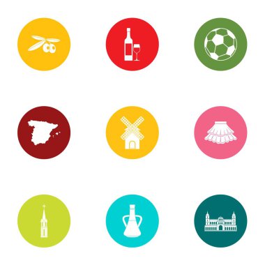 Durgun Icons set, düz stil