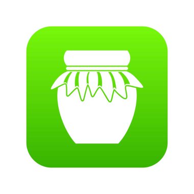 Cam kavanoz simgesi dijital yeşille jam