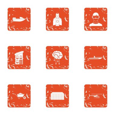 Müstakil Ev simgeler kümesi, grunge tarzı