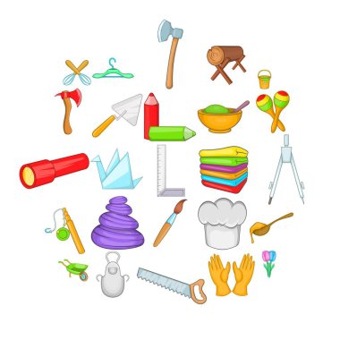 Yapmak Icons set, karikatür tarzı